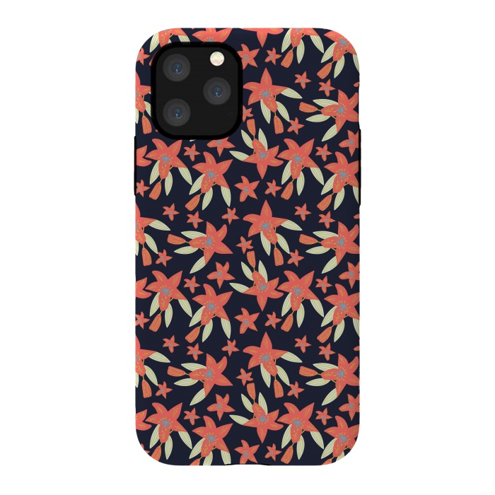 iPhone 11 Pro StrongFit tiger lily flowers by Lovi Dianti
