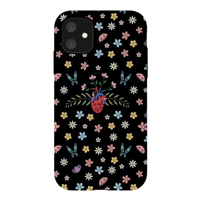 iPhone 11 StrongFit Blooming heart by Laura Nagel