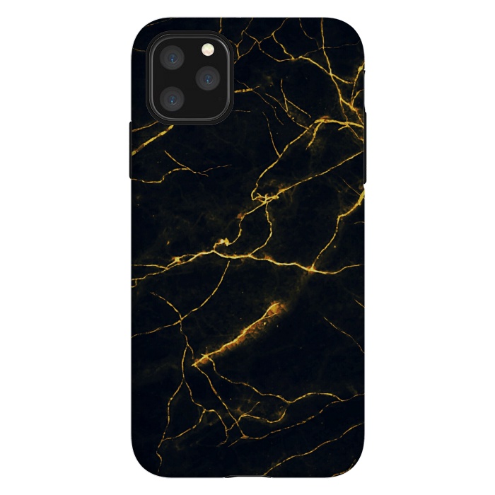 iPhone 11 Pro Max StrongFit Gold & black marble by Jms