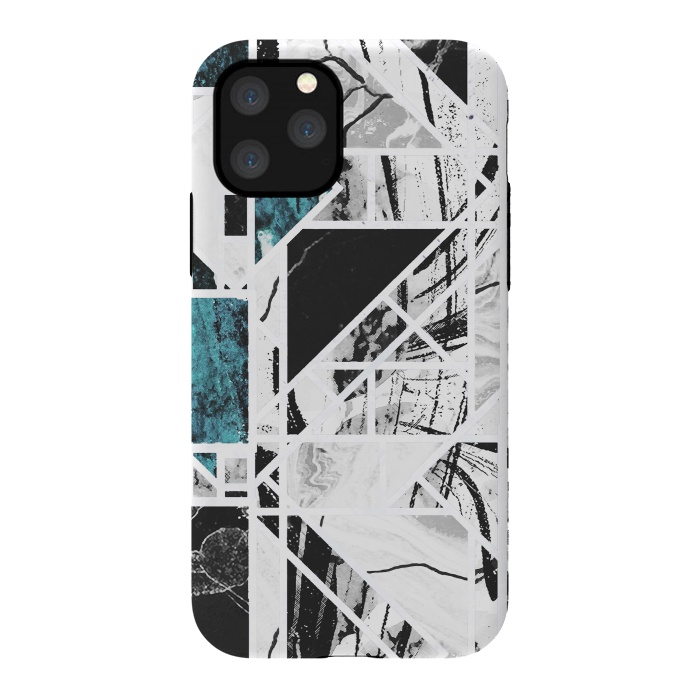 iPhone 11 Pro StrongFit Ink brushed marble tiles by Oana 
