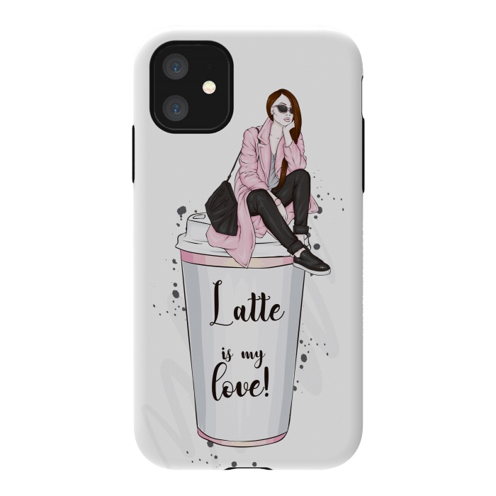 iPhone 11 StrongFit A Fashionable Woman Loves Latte by ArtsCase