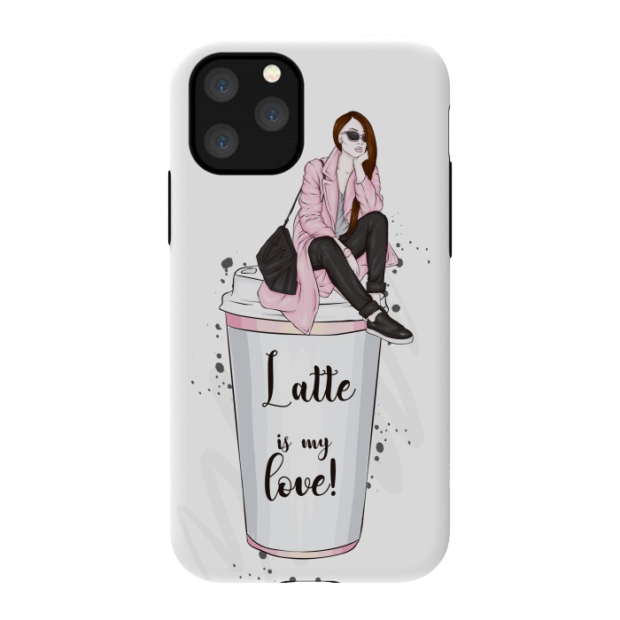 iPhone 11 Pro StrongFit A Fashionable Woman Loves Latte by ArtsCase