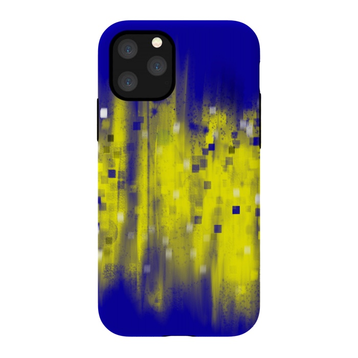 iPhone 11 Pro StrongFit Color blue yellow abstract art by Josie