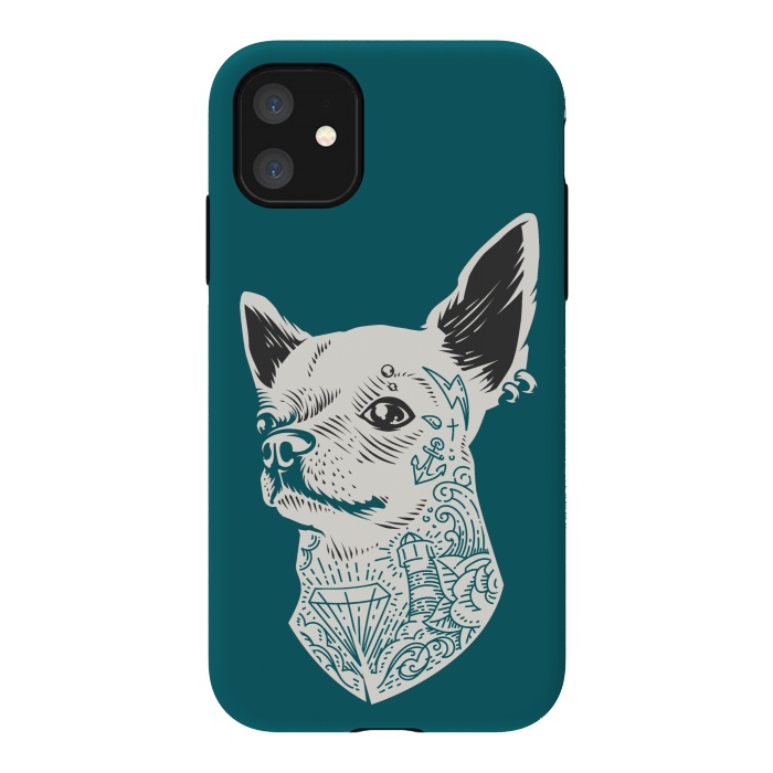 iPhone 11 StrongFit Tattooed Chihuahua by Winston