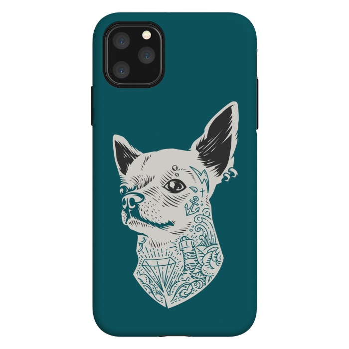 iPhone 11 Pro Max StrongFit Tattooed Chihuahua by Winston