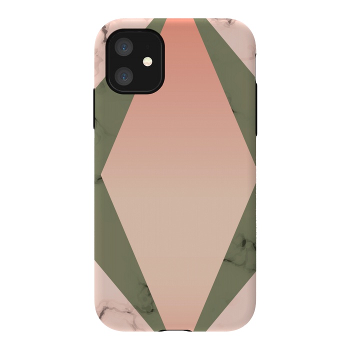 iPhone 11 StrongFit Marble design with diamond figure by ArtsCase