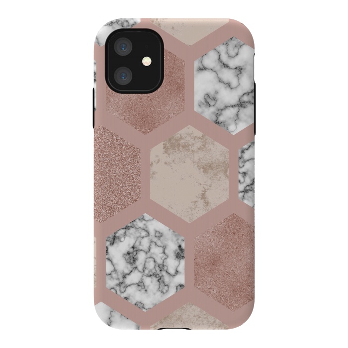 iPhone 11 StrongFit Marble Geometrical abstract design by ArtsCase