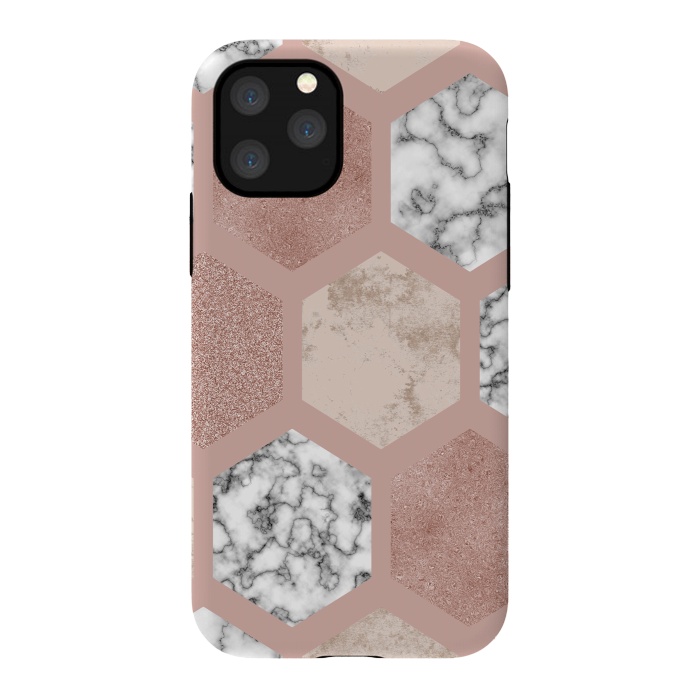 iPhone 11 Pro StrongFit Marble Geometrical abstract design by ArtsCase