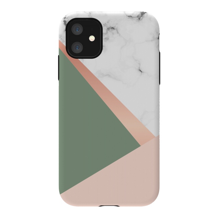 iPhone 11 StrongFit Marble geometric design with triangular image by ArtsCase