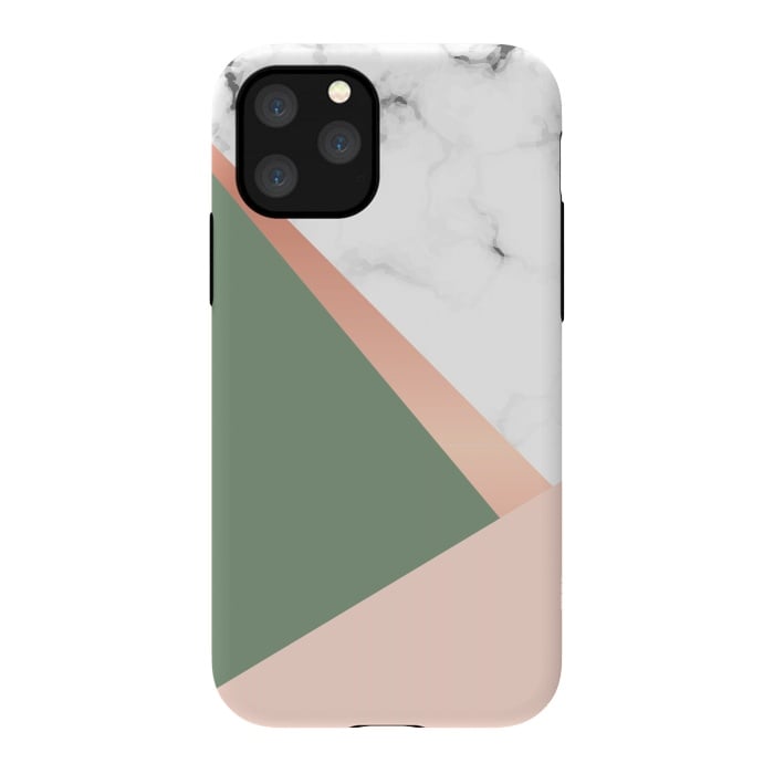 iPhone 11 Pro StrongFit Marble geometric design with triangular image by ArtsCase