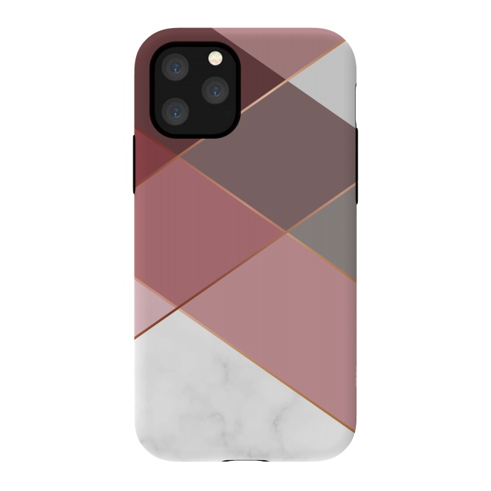 iPhone 11 Pro StrongFit Marble Pattern Polygonal Lines by ArtsCase