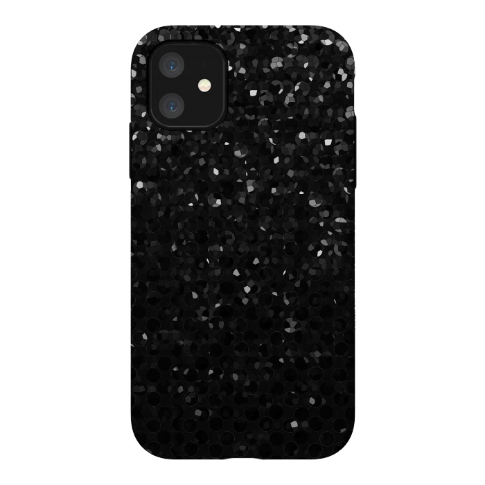 iPhone 11 StrongFit Black Crystal Bling Strass G283 by Medusa GraphicArt