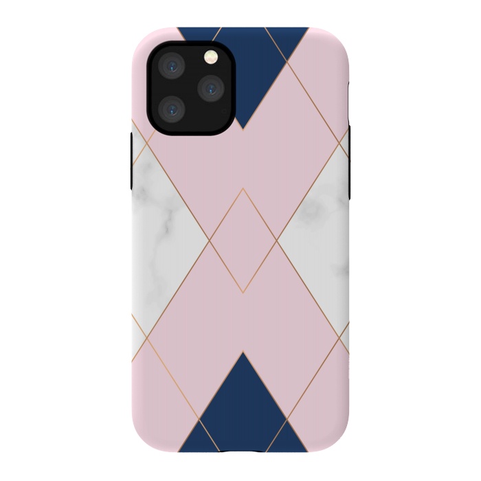 iPhone 11 Pro StrongFit Triangles on marbled design by ArtsCase