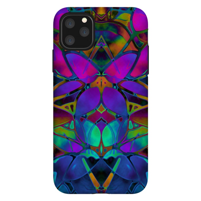 iPhone 11 Pro Max StrongFit Floral Fractal Art G308 by Medusa GraphicArt