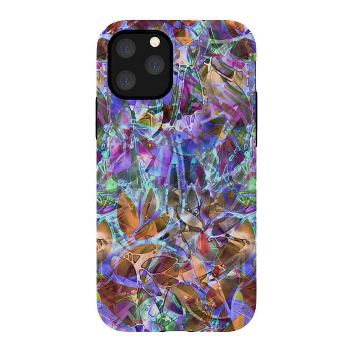 iPhone 11 Pro StrongFit Floral Abstract Stained Glass G268 by Medusa GraphicArt