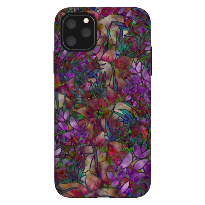 iPhone 11 Pro Max StrongFit Floral Abstract Stained Glass G175 by Medusa GraphicArt