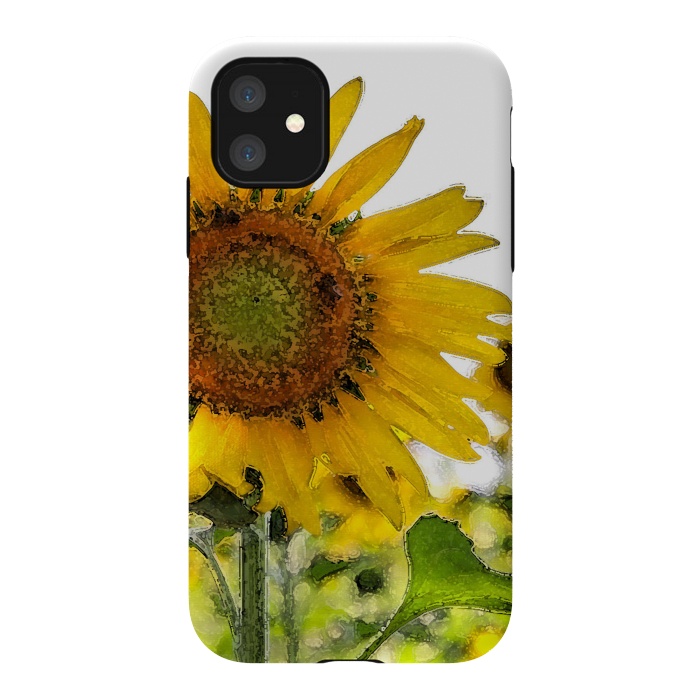 iPhone 11 StrongFit Sunflowers by Allgirls Studio