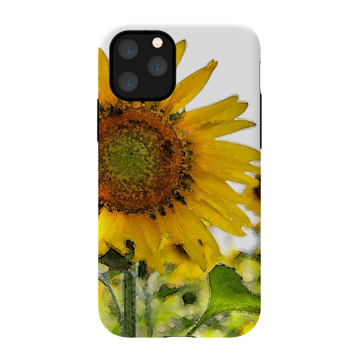 iPhone 11 Pro StrongFit Sunflowers by Allgirls Studio