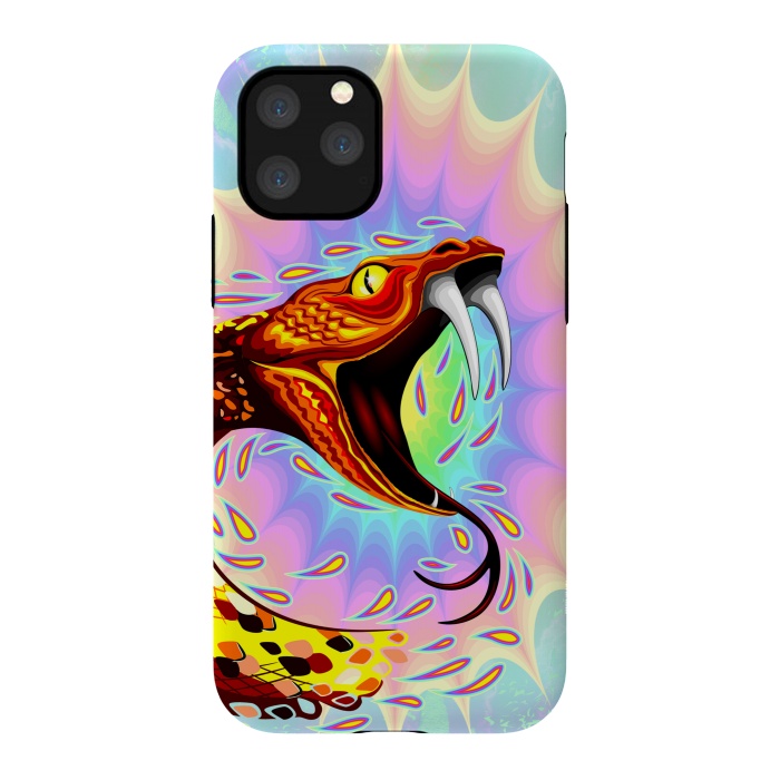 iPhone 11 Pro StrongFit Snake Attack Psychedelic Art by BluedarkArt