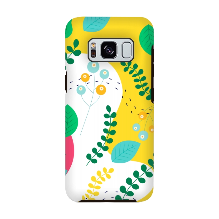 Galaxy S8 StrongFit ABSTRACT FLORAL PATTERN 3  by MALLIKA