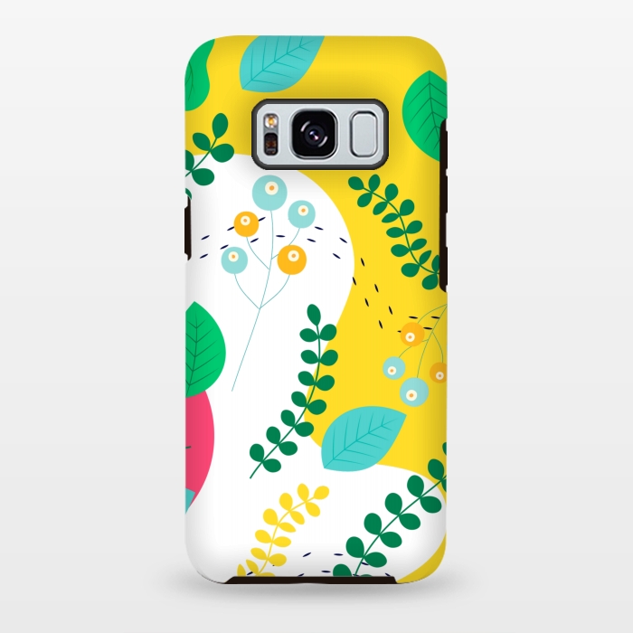 Galaxy S8 plus StrongFit ABSTRACT FLORAL PATTERN 3  by MALLIKA