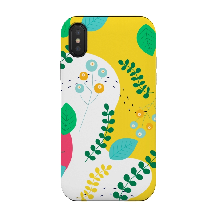 iPhone Xs / X StrongFit ABSTRACT FLORAL PATTERN 3  by MALLIKA