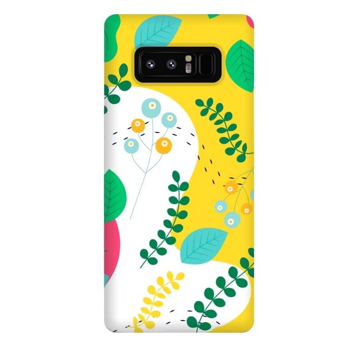 Galaxy Note 8 StrongFit ABSTRACT FLORAL PATTERN 3  by MALLIKA