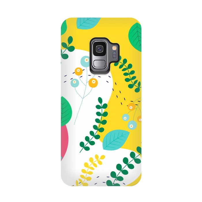 Galaxy S9 StrongFit ABSTRACT FLORAL PATTERN 3  by MALLIKA