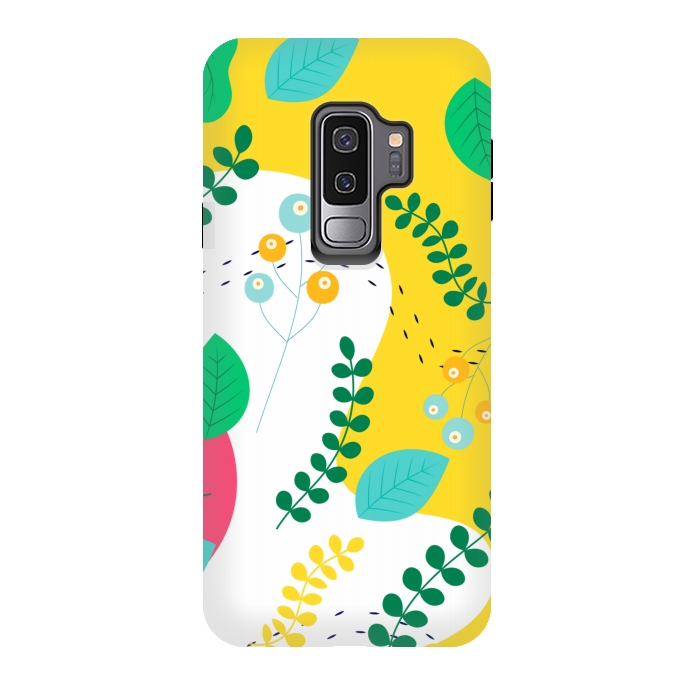 Galaxy S9 plus StrongFit ABSTRACT FLORAL PATTERN 3  by MALLIKA