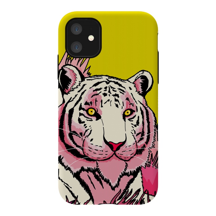 iPhone 11 StrongFit The pink tone tiger by Steve Wade (Swade)