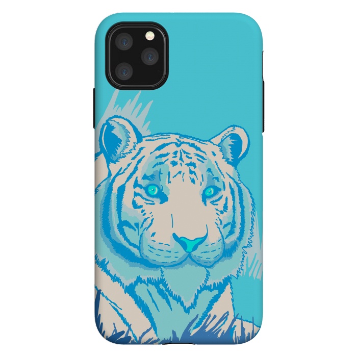 iPhone 11 Pro Max StrongFit The blue tiger by Steve Wade (Swade)