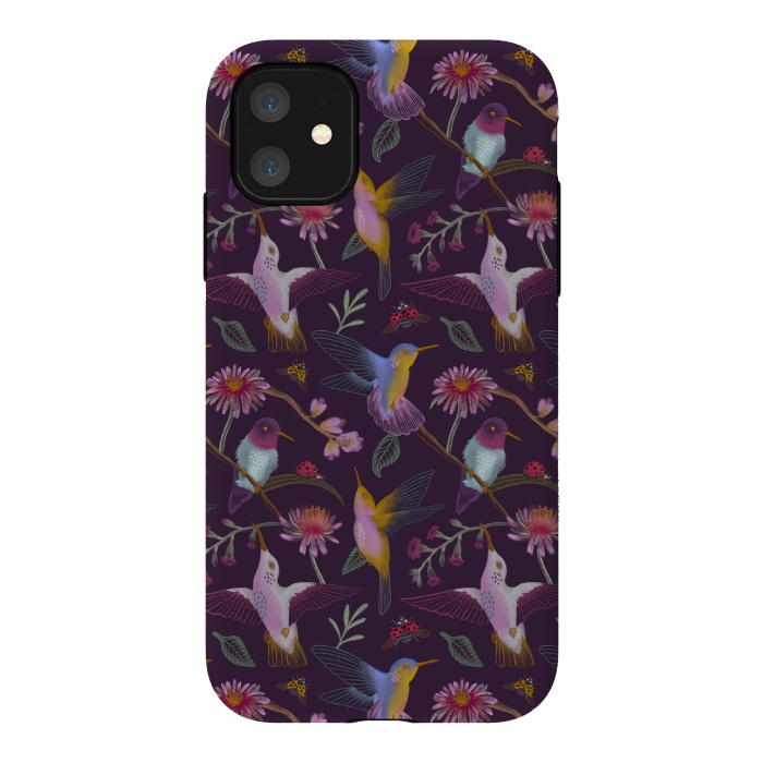 iPhone 11 StrongFit Hummingbirds by Tishya Oedit