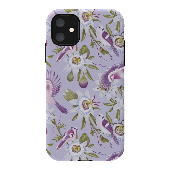 iPhone 11 StrongFit Passion Flowers by Tishya Oedit