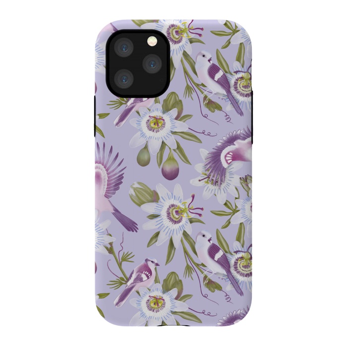 iPhone 11 Pro StrongFit Passion Flowers by Tishya Oedit