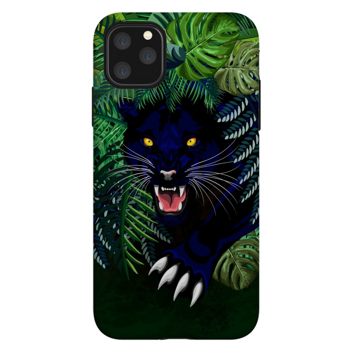 iPhone 11 Pro Max StrongFit Black Panther Spirit coming out from the Jungle by BluedarkArt