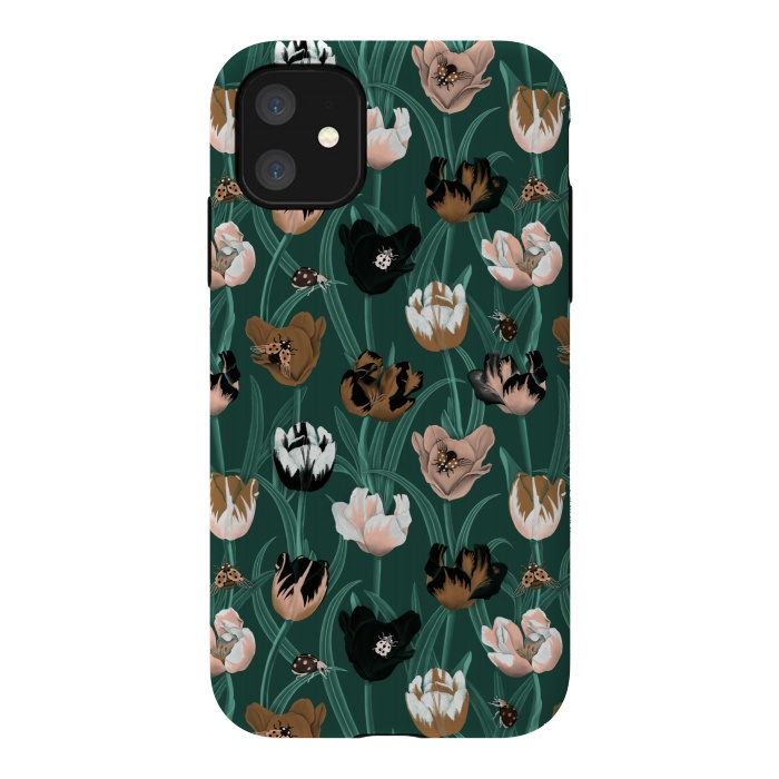 iPhone 11 StrongFit Tulips by Tishya Oedit