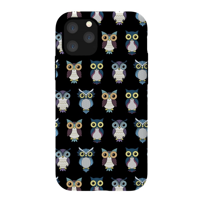 iPhone 11 Pro StrongFit Owls pattern by Laura Nagel