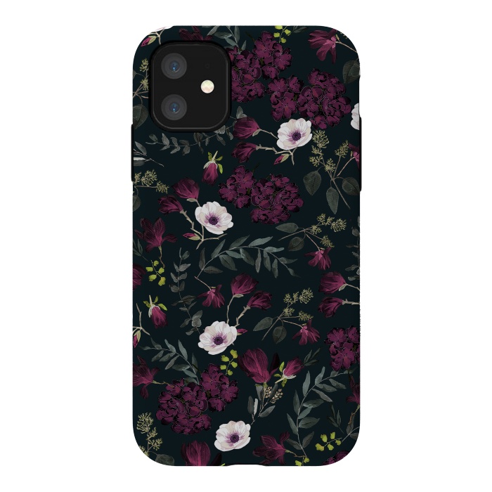 iPhone 11 StrongFit Romantic Pattern Dark by Anis Illustration