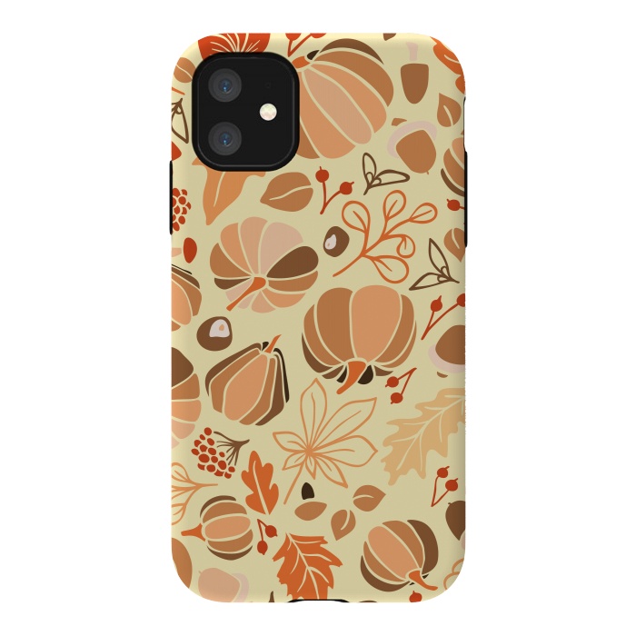 iPhone 11 StrongFit Fall Fruits in Orange and Yellow by Paula Ohreen