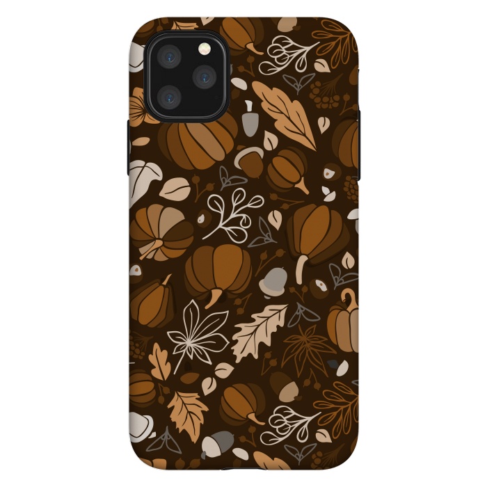 iPhone 11 Pro Max StrongFit Fall Fruits in Brown and Beige by Paula Ohreen