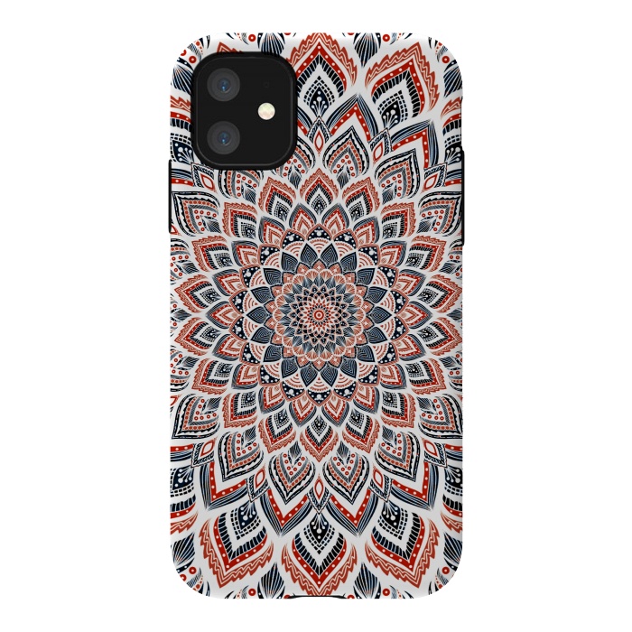 iPhone 11 StrongFit Blue red mandala by Jms
