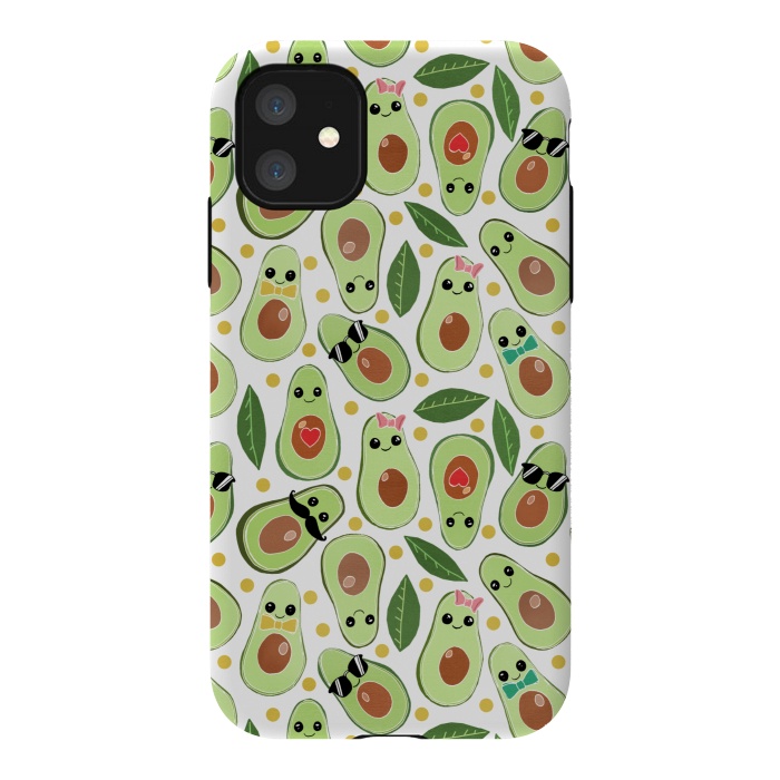 iPhone 11 StrongFit Stylish Avocados by Tangerine-Tane