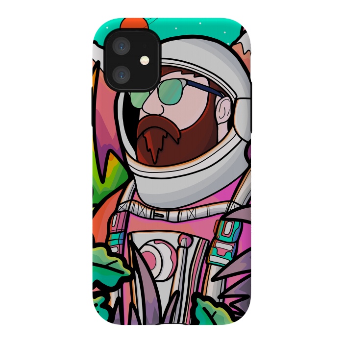 iPhone 11 StrongFit Pastel astronaut by Steve Wade (Swade)