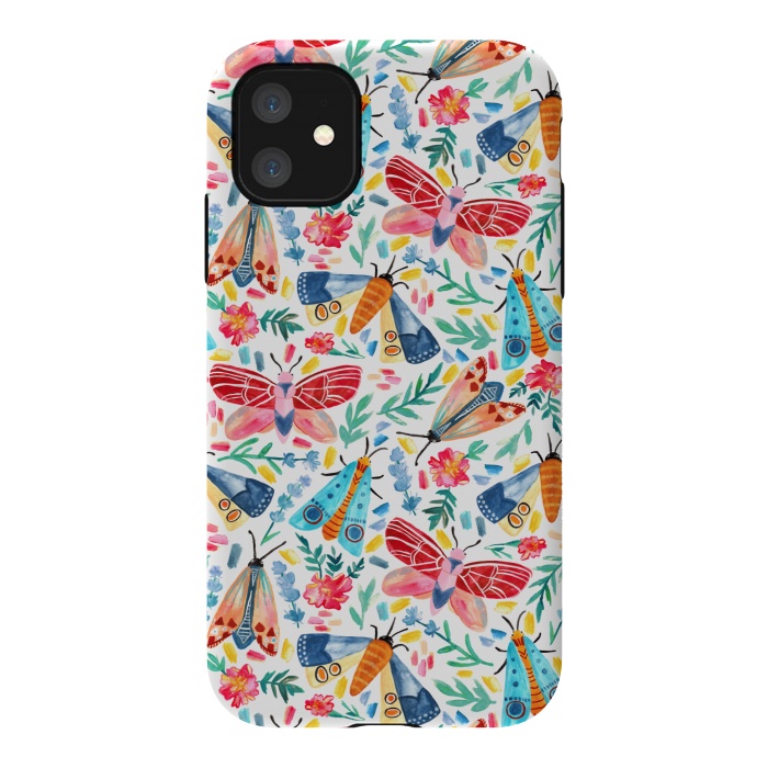 iPhone 11 StrongFit Moth Confetti by Tangerine-Tane