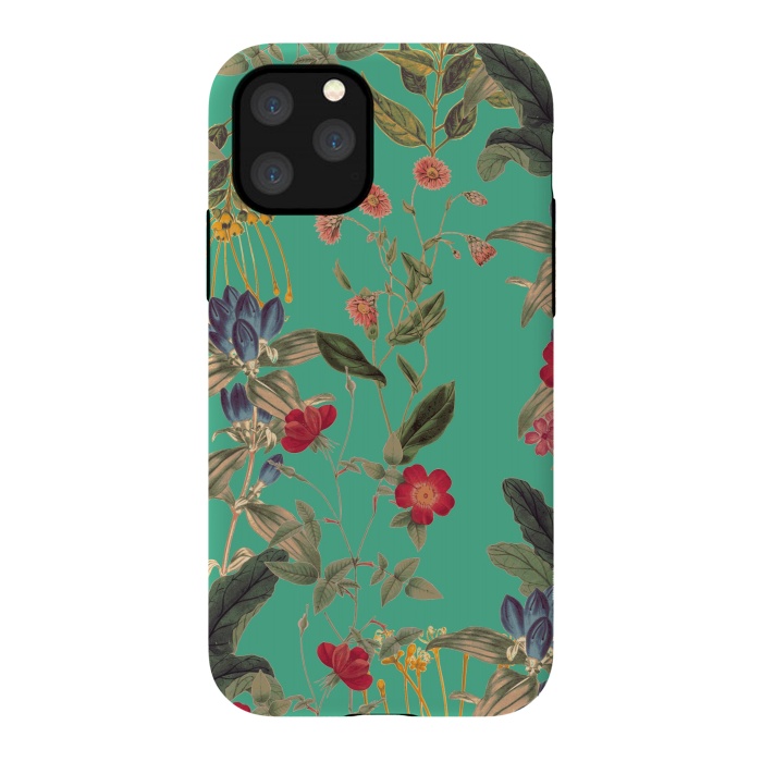 iPhone 11 Pro StrongFit Aqua Blooms by Zala Farah