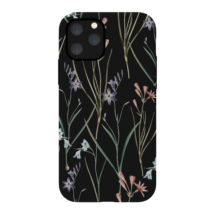iPhone 11 Pro StrongFit Dainty Floral Darkness by Zala Farah