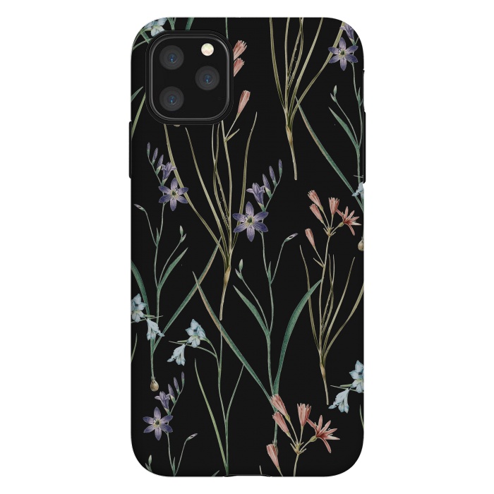 iPhone 11 Pro Max StrongFit Dainty Floral Darkness by Zala Farah