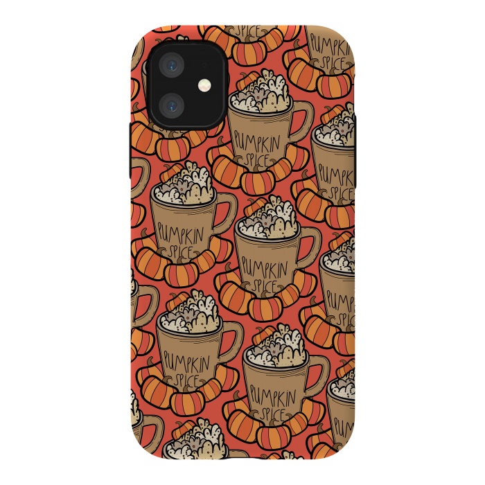 iPhone 11 StrongFit Pattern pumpkin spice by Steve Wade (Swade)