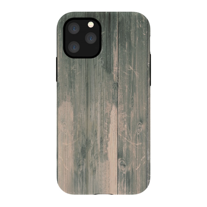 iPhone 11 Pro StrongFit grey wood by haroulita