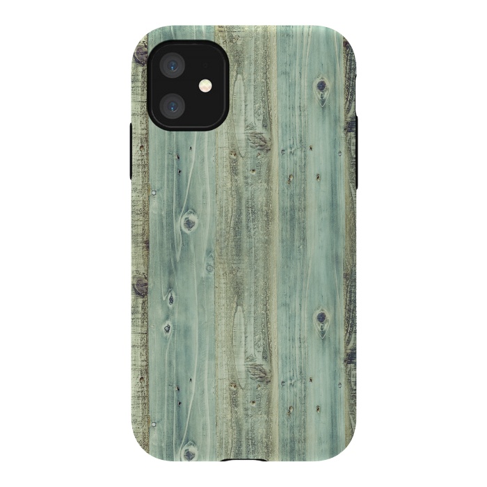 iPhone 11 StrongFit blue wood by haroulita